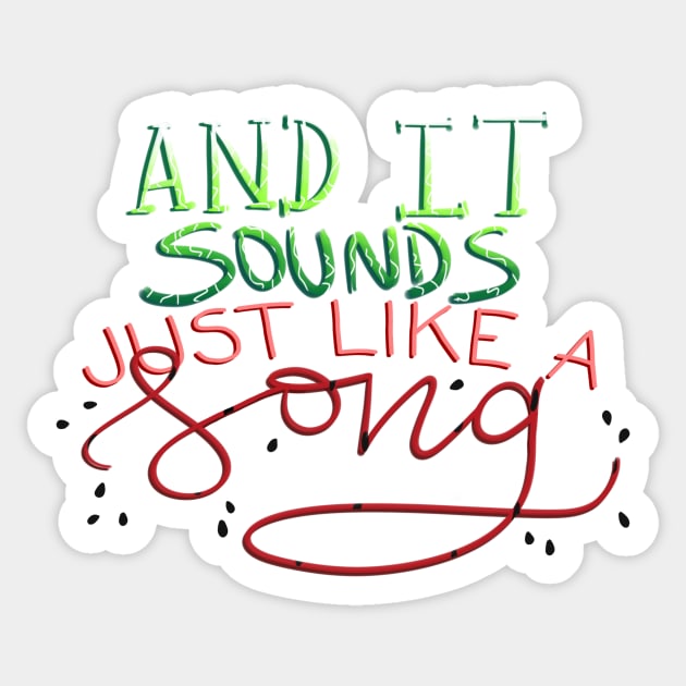 And it sounds just like the song Sticker by Alfon Chappel